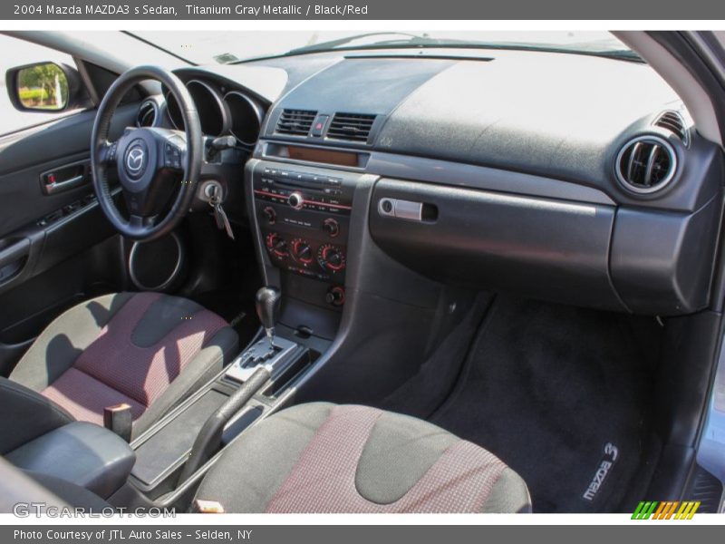 Titanium Gray Metallic / Black/Red 2004 Mazda MAZDA3 s Sedan
