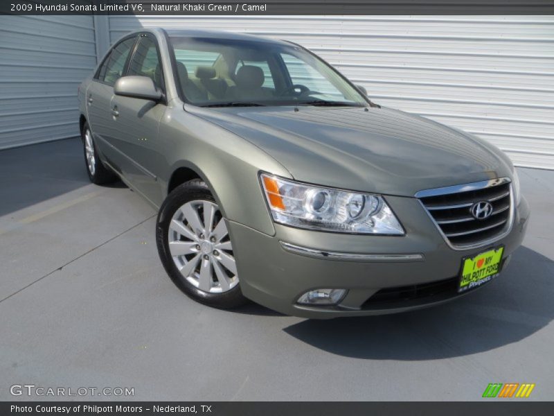 Natural Khaki Green / Camel 2009 Hyundai Sonata Limited V6