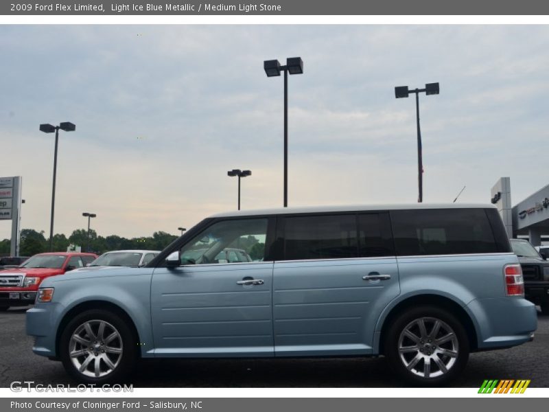 Light Ice Blue Metallic / Medium Light Stone 2009 Ford Flex Limited
