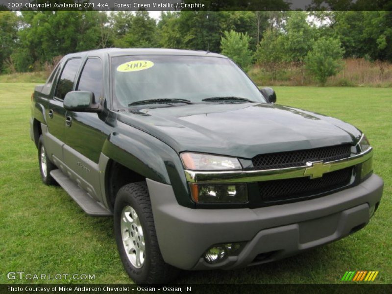 Forest Green Metallic / Graphite 2002 Chevrolet Avalanche Z71 4x4