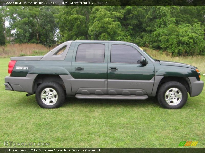 Forest Green Metallic / Graphite 2002 Chevrolet Avalanche Z71 4x4