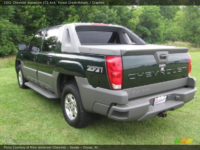 Forest Green Metallic / Graphite 2002 Chevrolet Avalanche Z71 4x4