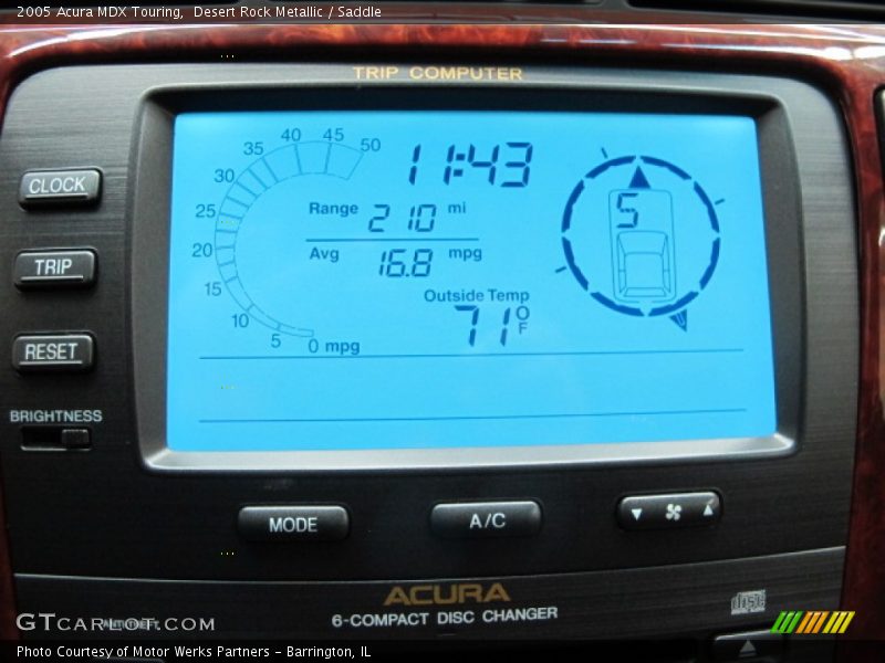 Controls of 2005 MDX Touring