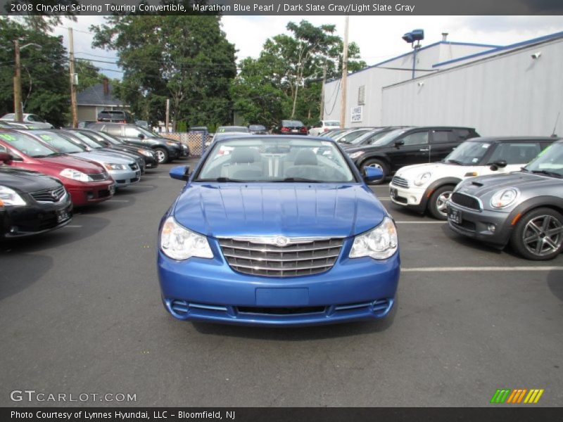 Marathon Blue Pearl / Dark Slate Gray/Light Slate Gray 2008 Chrysler Sebring Touring Convertible