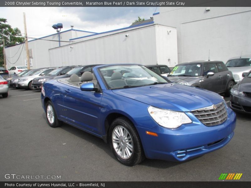Marathon Blue Pearl / Dark Slate Gray/Light Slate Gray 2008 Chrysler Sebring Touring Convertible
