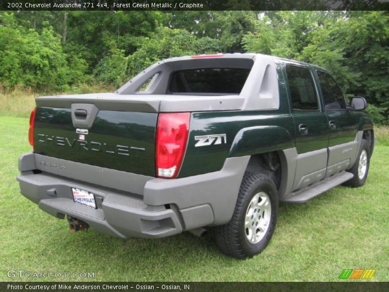 Forest Green Metallic / Graphite 2002 Chevrolet Avalanche Z71 4x4