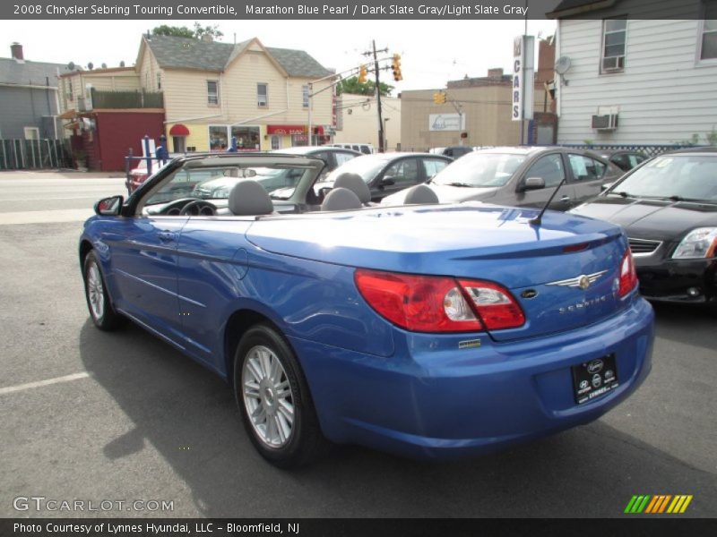 Marathon Blue Pearl / Dark Slate Gray/Light Slate Gray 2008 Chrysler Sebring Touring Convertible