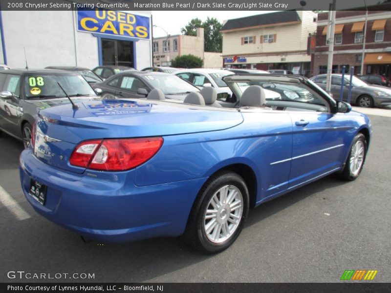 Marathon Blue Pearl / Dark Slate Gray/Light Slate Gray 2008 Chrysler Sebring Touring Convertible