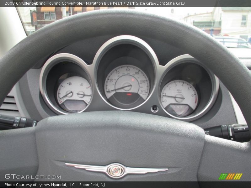 Marathon Blue Pearl / Dark Slate Gray/Light Slate Gray 2008 Chrysler Sebring Touring Convertible