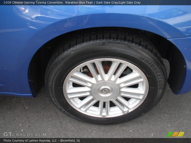 Marathon Blue Pearl / Dark Slate Gray/Light Slate Gray 2008 Chrysler Sebring Touring Convertible