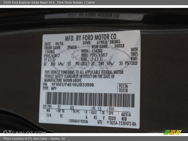 Dark Stone Metallic / Camel 2006 Ford Explorer Eddie Bauer 4x4