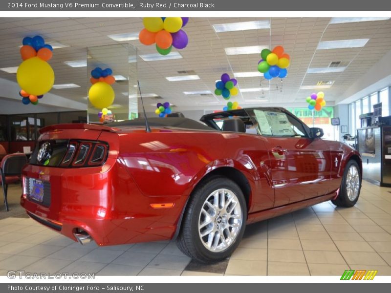 Ruby Red / Charcoal Black 2014 Ford Mustang V6 Premium Convertible