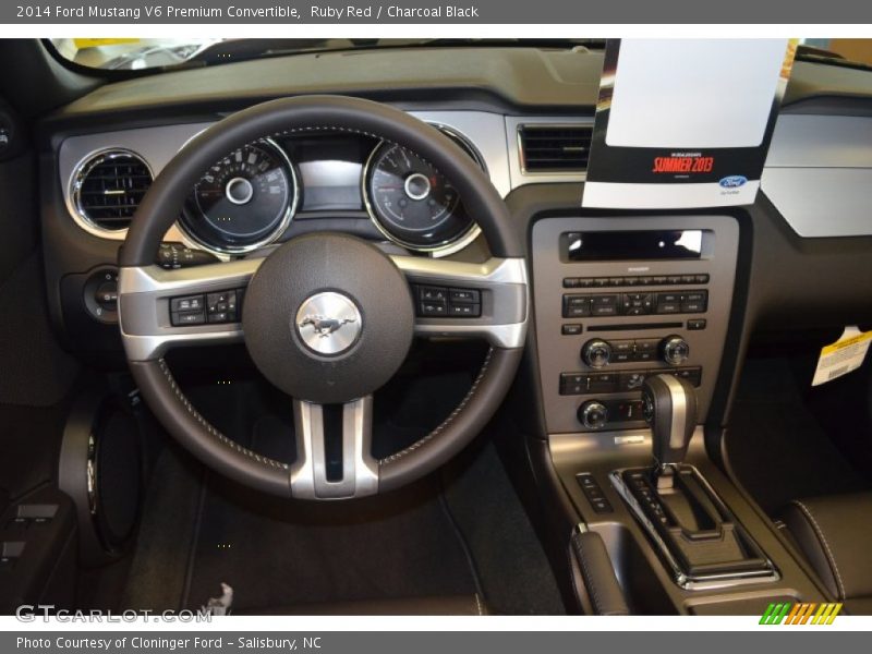 Ruby Red / Charcoal Black 2014 Ford Mustang V6 Premium Convertible