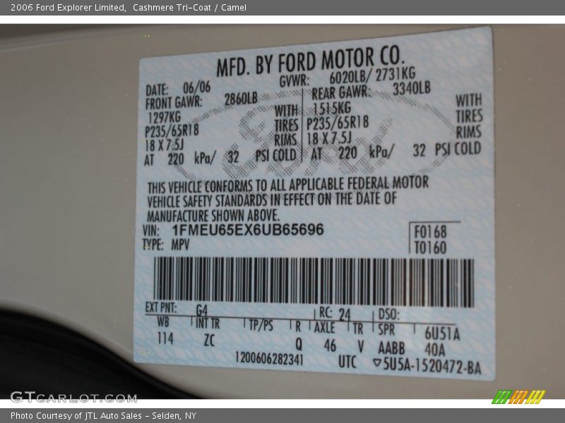 Cashmere Tri-Coat / Camel 2006 Ford Explorer Limited