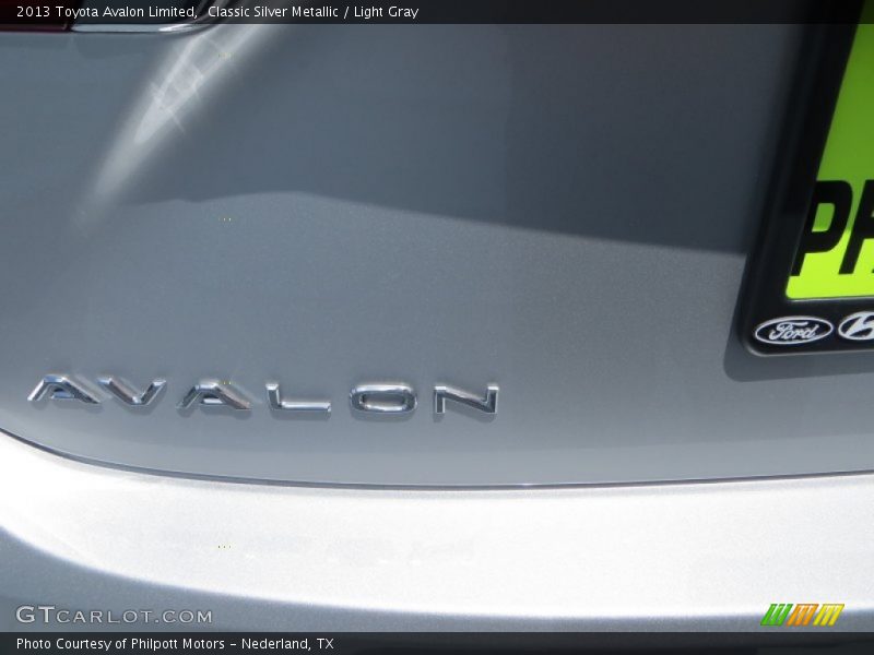 Classic Silver Metallic / Light Gray 2013 Toyota Avalon Limited