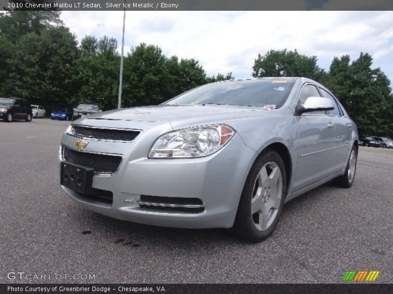 Silver Ice Metallic / Ebony 2010 Chevrolet Malibu LT Sedan