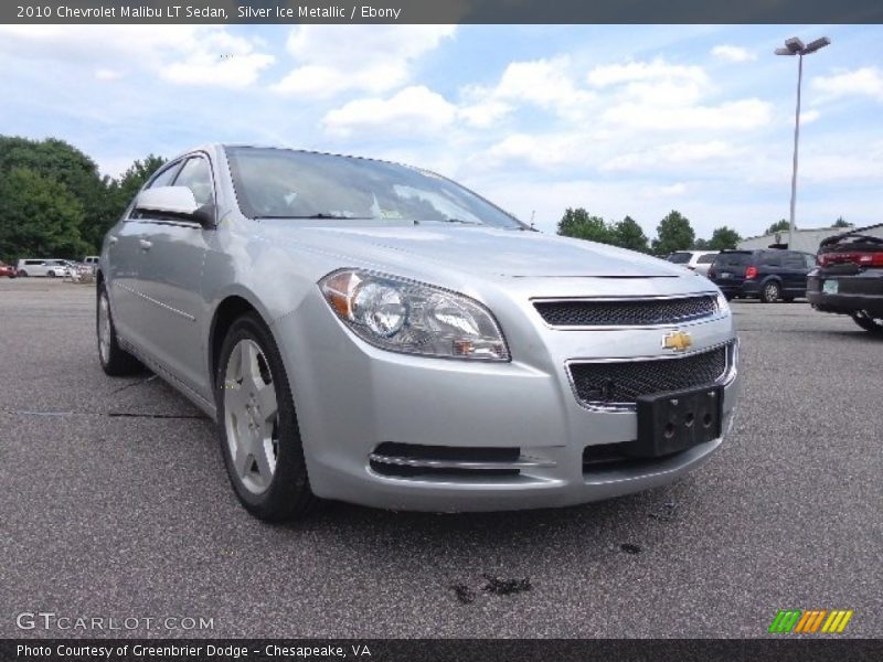 Silver Ice Metallic / Ebony 2010 Chevrolet Malibu LT Sedan