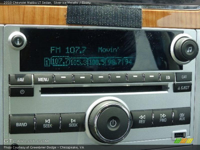 Silver Ice Metallic / Ebony 2010 Chevrolet Malibu LT Sedan