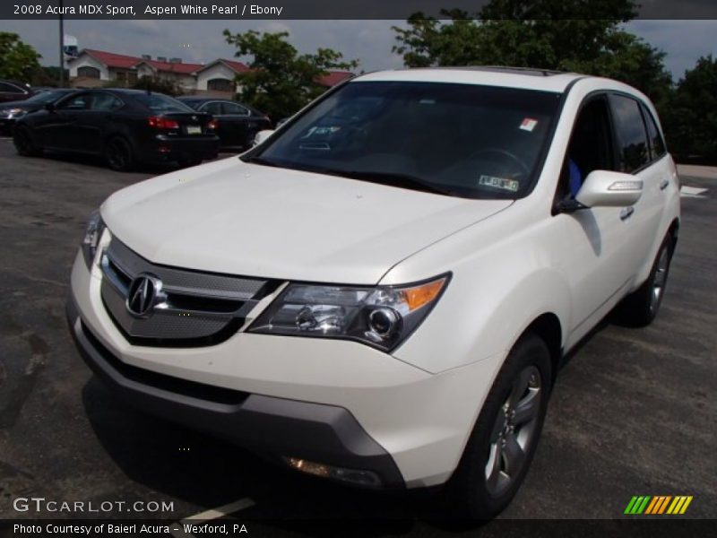 Aspen White Pearl / Ebony 2008 Acura MDX Sport
