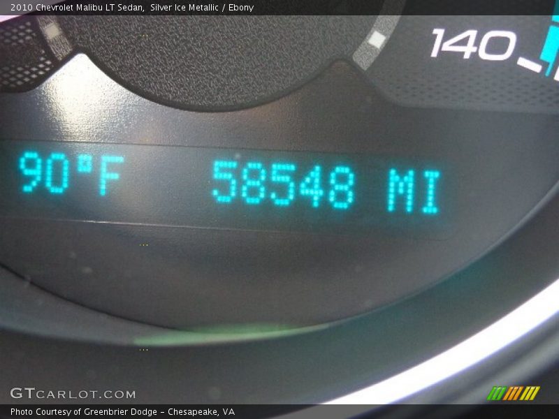 Silver Ice Metallic / Ebony 2010 Chevrolet Malibu LT Sedan