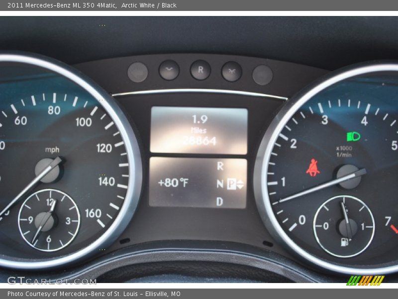 Arctic White / Black 2011 Mercedes-Benz ML 350 4Matic