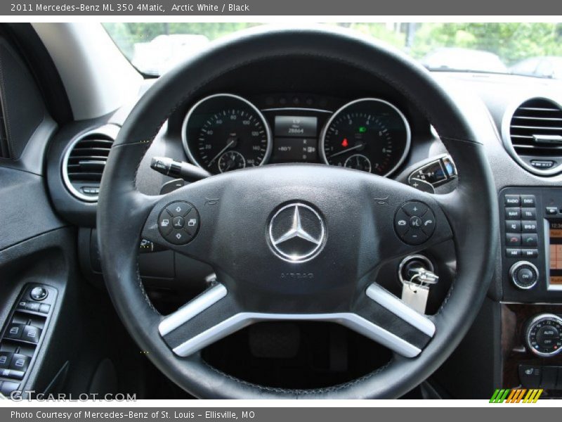 Arctic White / Black 2011 Mercedes-Benz ML 350 4Matic