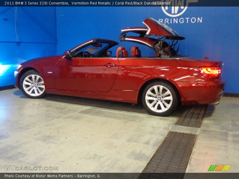 Vermillion Red Metallic / Coral Red/Black Dakota Leather 2011 BMW 3 Series 328i Convertible