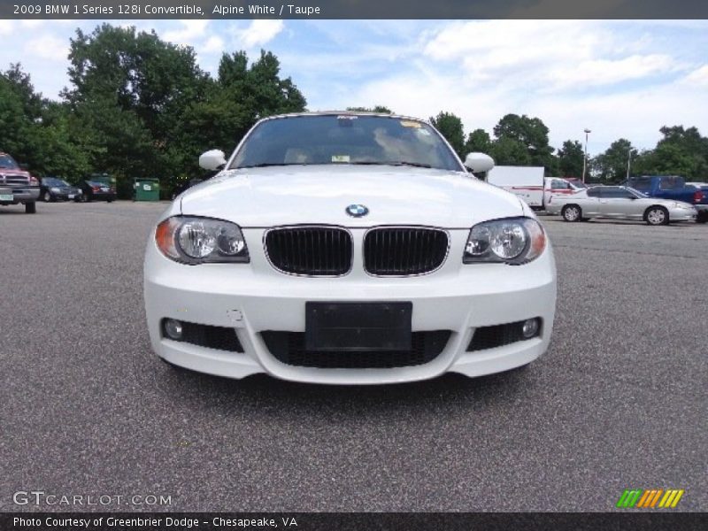 Alpine White / Taupe 2009 BMW 1 Series 128i Convertible