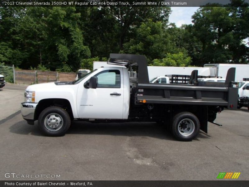 Summit White / Dark Titanium 2013 Chevrolet Silverado 3500HD WT Regular Cab 4x4 Dump Truck