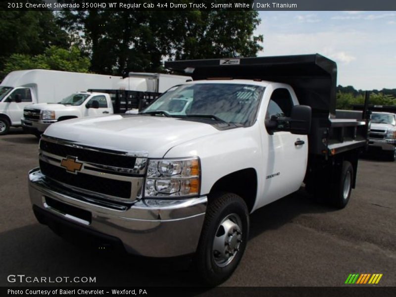 Summit White / Dark Titanium 2013 Chevrolet Silverado 3500HD WT Regular Cab 4x4 Dump Truck