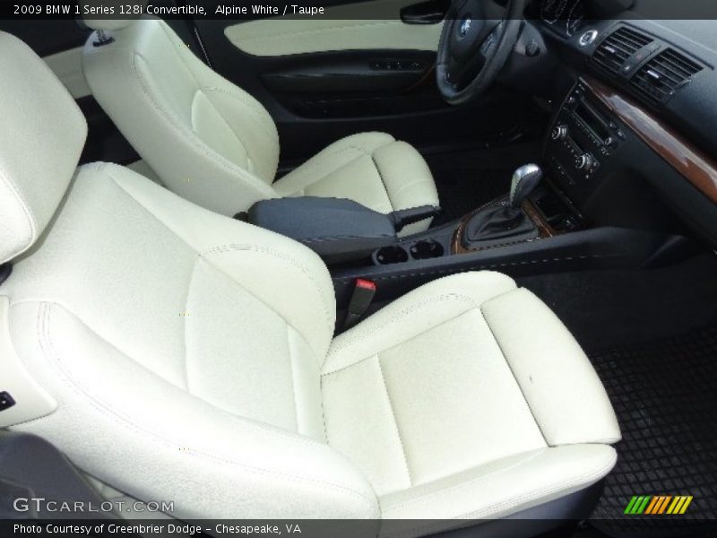 Alpine White / Taupe 2009 BMW 1 Series 128i Convertible