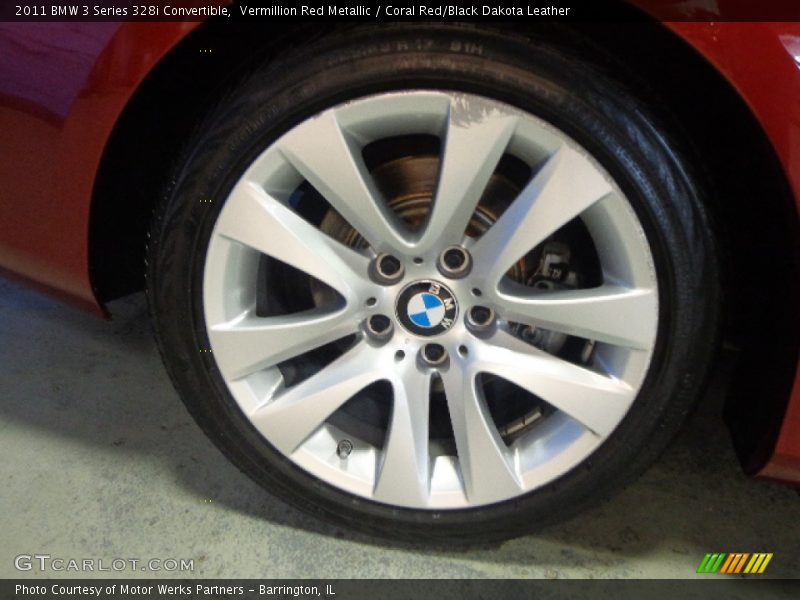 Vermillion Red Metallic / Coral Red/Black Dakota Leather 2011 BMW 3 Series 328i Convertible