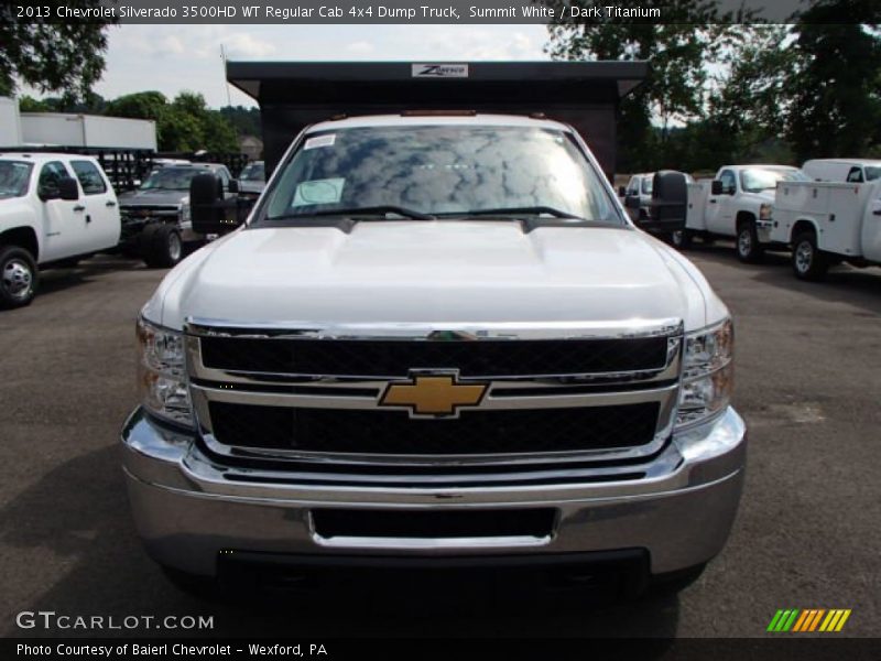 Summit White / Dark Titanium 2013 Chevrolet Silverado 3500HD WT Regular Cab 4x4 Dump Truck