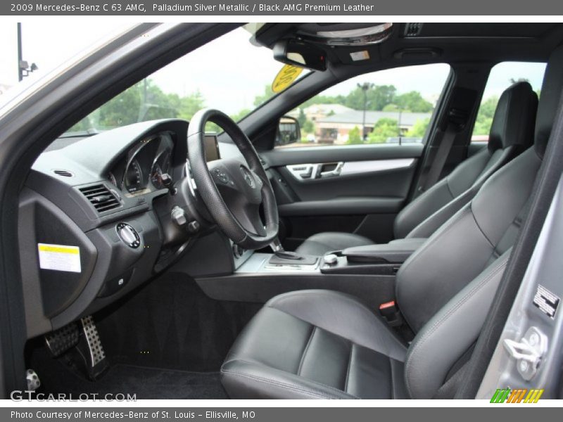 Palladium Silver Metallic / Black AMG Premium Leather 2009 Mercedes-Benz C 63 AMG