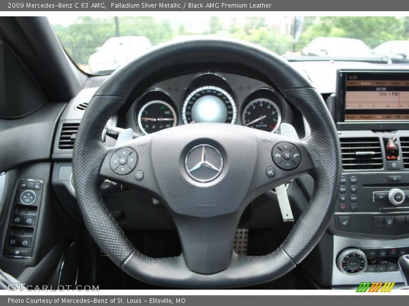 Palladium Silver Metallic / Black AMG Premium Leather 2009 Mercedes-Benz C 63 AMG