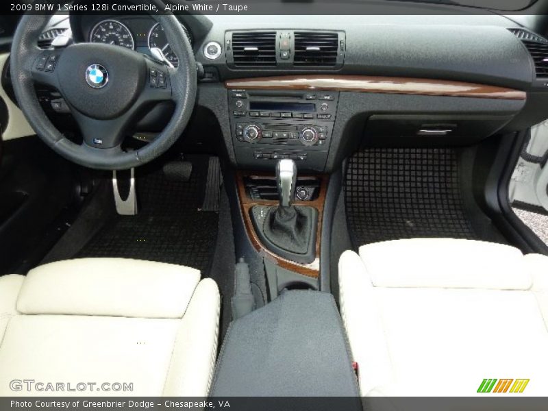 Alpine White / Taupe 2009 BMW 1 Series 128i Convertible
