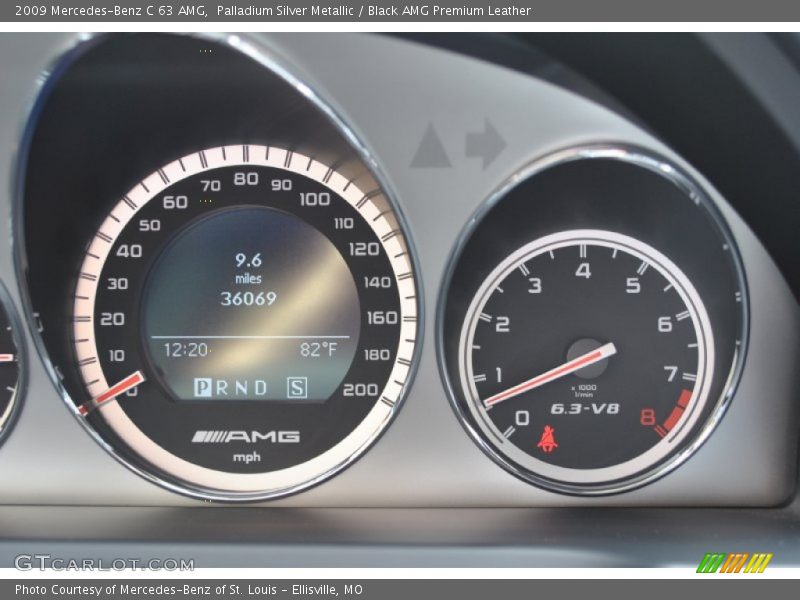 Palladium Silver Metallic / Black AMG Premium Leather 2009 Mercedes-Benz C 63 AMG