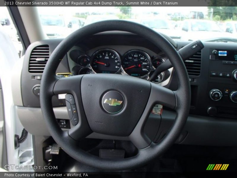 Summit White / Dark Titanium 2013 Chevrolet Silverado 3500HD WT Regular Cab 4x4 Dump Truck