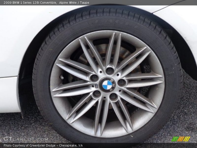 Alpine White / Taupe 2009 BMW 1 Series 128i Convertible