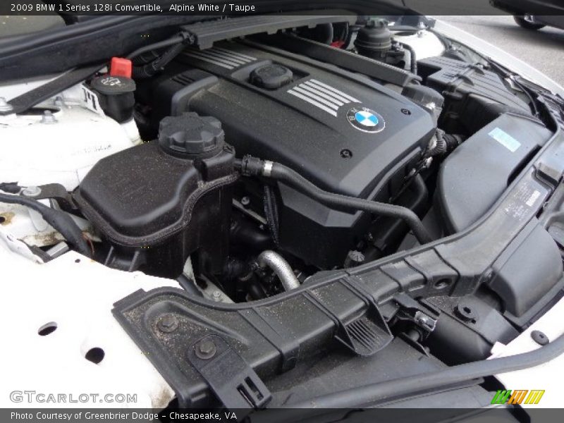 Alpine White / Taupe 2009 BMW 1 Series 128i Convertible