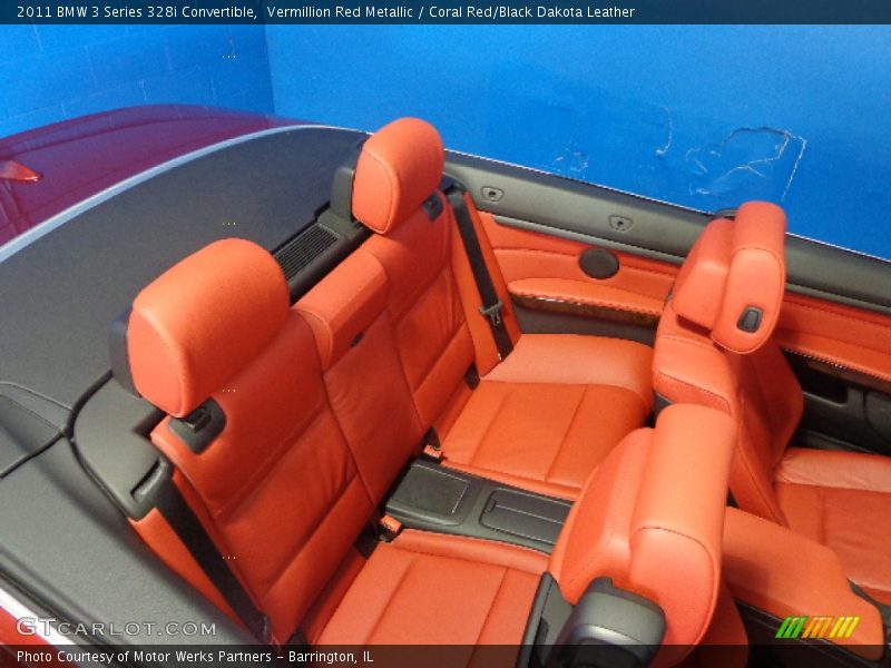 Vermillion Red Metallic / Coral Red/Black Dakota Leather 2011 BMW 3 Series 328i Convertible