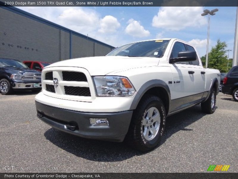 Stone White / Light Pebble Beige/Bark Brown 2009 Dodge Ram 1500 TRX Quad Cab