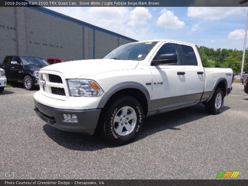Stone White / Light Pebble Beige/Bark Brown 2009 Dodge Ram 1500 TRX Quad Cab