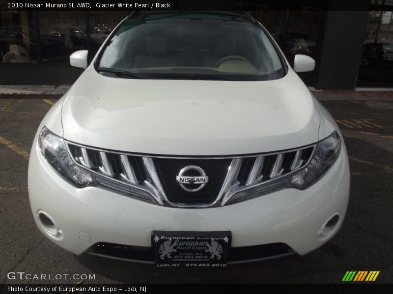Glacier White Pearl / Black 2010 Nissan Murano SL AWD