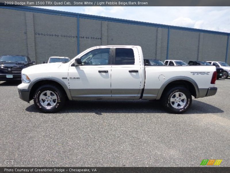 Stone White / Light Pebble Beige/Bark Brown 2009 Dodge Ram 1500 TRX Quad Cab