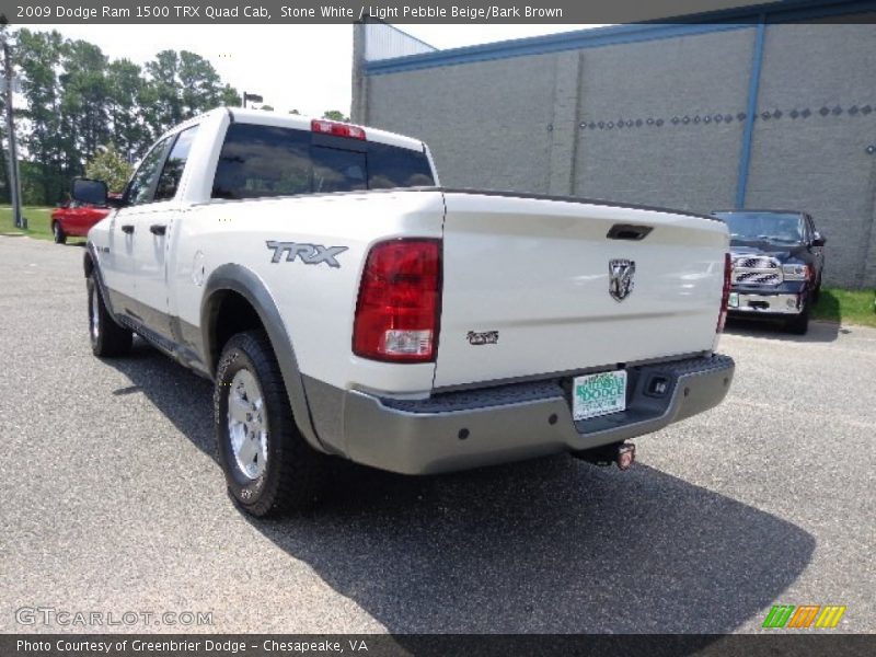 Stone White / Light Pebble Beige/Bark Brown 2009 Dodge Ram 1500 TRX Quad Cab