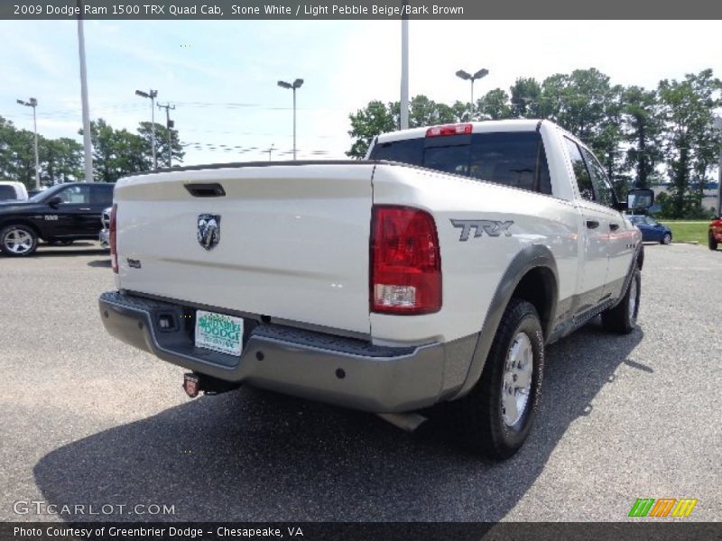 Stone White / Light Pebble Beige/Bark Brown 2009 Dodge Ram 1500 TRX Quad Cab