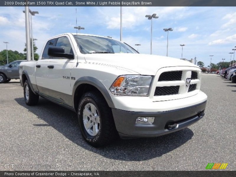 Stone White / Light Pebble Beige/Bark Brown 2009 Dodge Ram 1500 TRX Quad Cab
