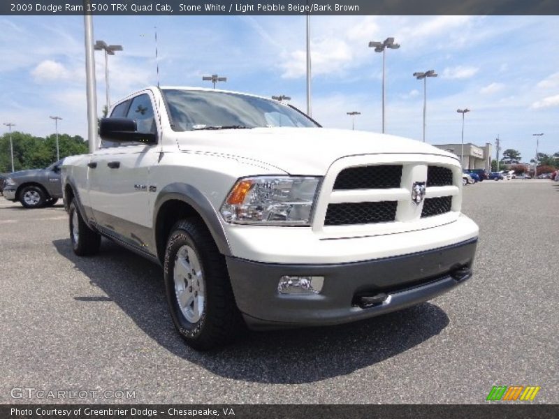 Stone White / Light Pebble Beige/Bark Brown 2009 Dodge Ram 1500 TRX Quad Cab