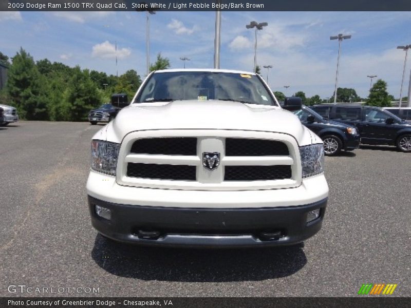 Stone White / Light Pebble Beige/Bark Brown 2009 Dodge Ram 1500 TRX Quad Cab
